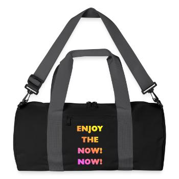 enjoy the now now! - Recycled Duffel Bag - black/graphite grey - Front
