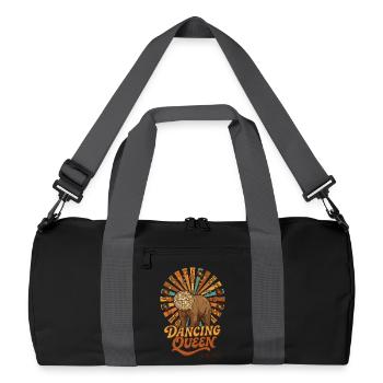 Dancing Queen Disco Bär - Recycelte Duffel Bag - Schwarz/Graphitgrau - Vorne