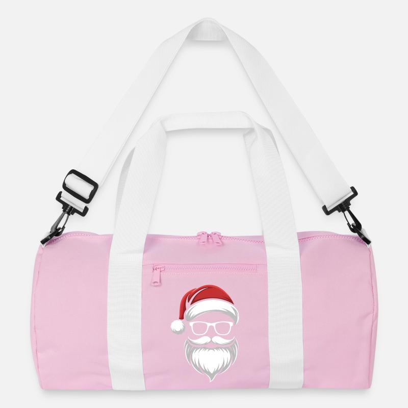 Santa mit Bart & Brille – Retro Weihnacht Recycelte Duffel Bag