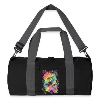 Art In Progress Kritzelei - Recycelte Duffel Bag - Schwarz/Graphitgrau - Vorne