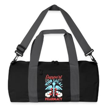 Apotheker Pharmazeutisch-technischer - Recycelte Duffel Bag - Schwarz/Graphitgrau - Vorne
