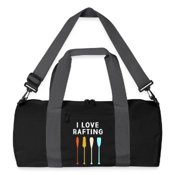 Paddle Boat Kayaking Kayaking Rafting - Recycled Duffel Bag - black/graphite grey - Front