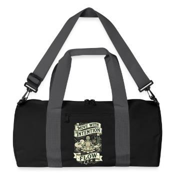 Bewegung mit Absicht: Zen Flow - Recycelte Duffel Bag - Schwarz/Graphitgrau - Vorne
