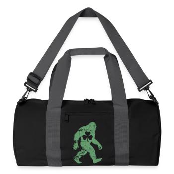 St Patricks Day Bigfoot Shamrock - Recycled Duffel Bag - black/graphite grey - Front