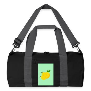 Zitronen - Recycelte Duffel Bag - Schwarz/Graphitgrau - Vorne