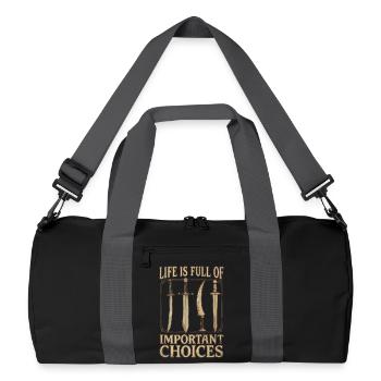RPG Gamer: Spoilt for Choice - Recycled Duffel Bag - black/graphite grey - Front