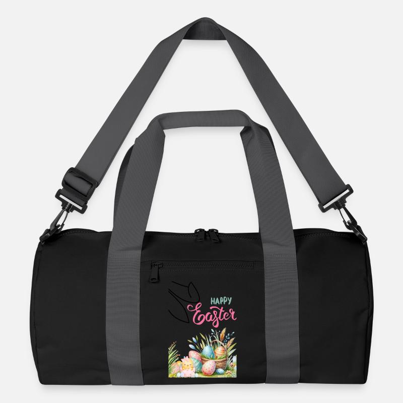 Pastell Ostern Korb und Eier Recycelte Duffel Bag