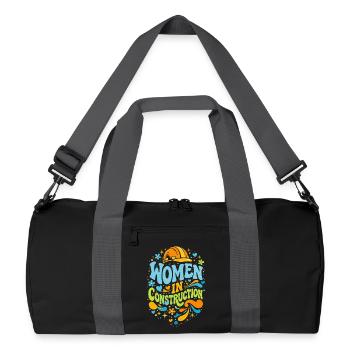 Women in Construction Craftswomen Retro Power - Recycled Duffel Bag - black/graphite grey - Front