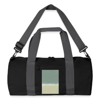 Green blocks - personalisierbar - Recycelte Duffel Bag - Schwarz/Graphitgrau - Vorne