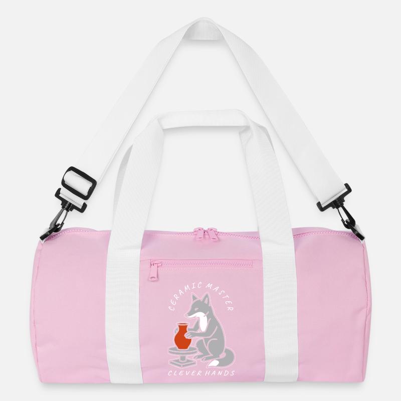 Ceramic Master Fox on Pottery Wheel Recycled Duffel Bag