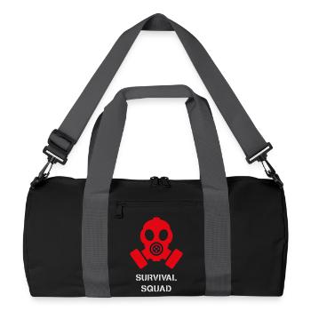 Biohazard Gas Mask Cyberpunk Design - Recycled Duffel Bag - black/graphite grey - Front