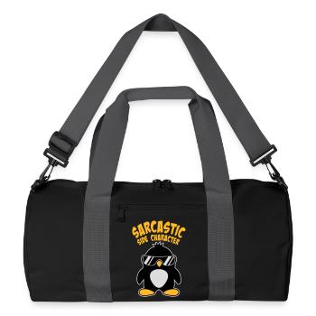 Logo des lunettes de soleil de personnage secondaire sarcastique du Pingouin - Sac de sport recyclé - noir/gris graphite - Devant