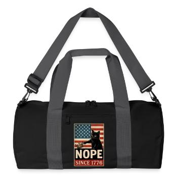 Nope Since 1776 No King In America Cat - Recycled Duffel Bag - black/graphite grey - Front
