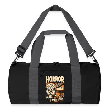 Popcorn And Screams Horror - Recycled Duffel Bag - black/graphite grey - Front
