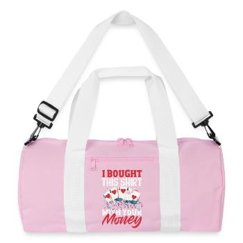 Purchased with your money Poker Casino Card Game - Recycled Duffel Bag - pink/white - Front