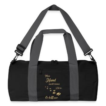 Dogs dog talk - Recycled Duffel Bag - black/graphite grey - Front