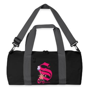 Letter S - Recycled Duffel Bag - black/graphite grey - Front