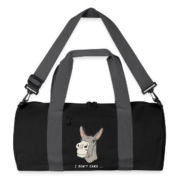 donkey the clever stubborn zoo animal - Recycled Duffel Bag - black/graphite grey - Front