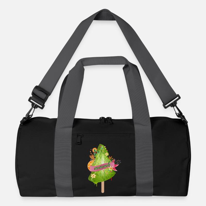 luminous Christmas tree ice cream and Christmas decorations Recycled Duffel Bag