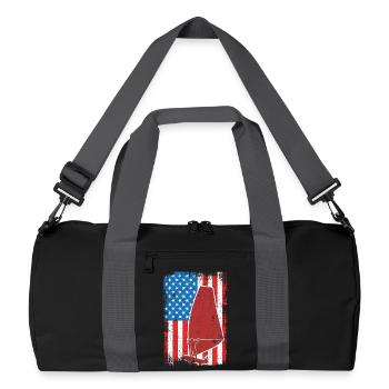 Windsurfer patriotique des États-Unis - Sac de sport recyclé - noir/gris graphite - Devant