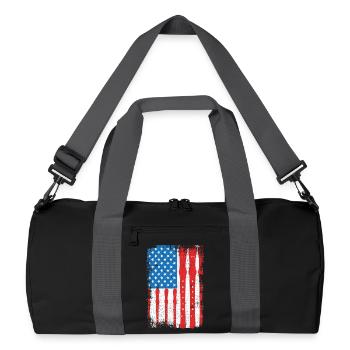 July 4 USA Flute - Recycled Duffel Bag - black/graphite grey - Front
