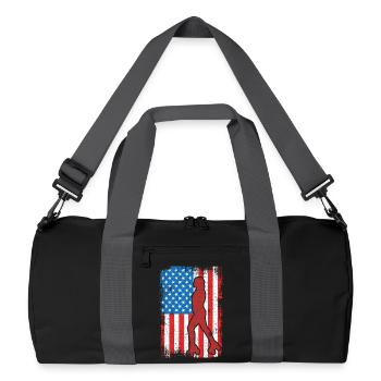 4 juillet Roller Skating USA - Sac de sport recyclé - noir/gris graphite - Devant