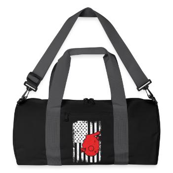 4th of July USA Beekeeping - Recycled Duffel Bag - black/graphite grey - Front
