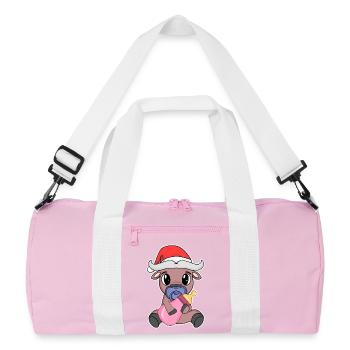 Bœuf bébé Noël - Sac de sport recyclé - rose/blanc - Devant
