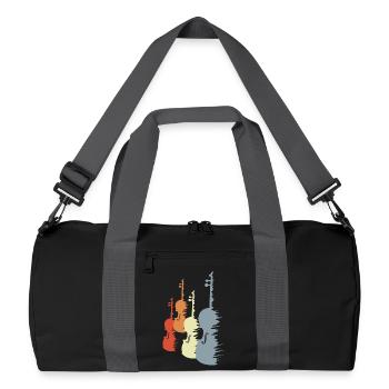 Violin Sketch - Recycled Duffel Bag - black/graphite grey - Front