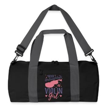 Ne sous-estimez jamais un violoniste - Sac de sport recyclé - noir/gris graphite - Devant