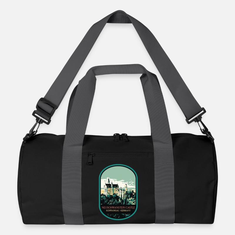 Neuschwanstein Schloss Silhouette Recycelte Duffel Bag