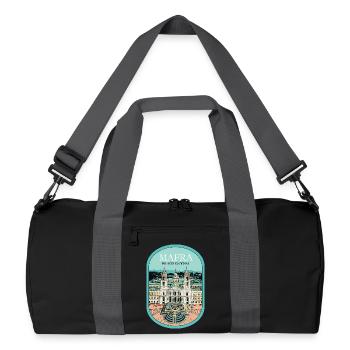 Convent & National Palace of Mafra, Aerial View - Recycled Duffel Bag - black/graphite grey - Front