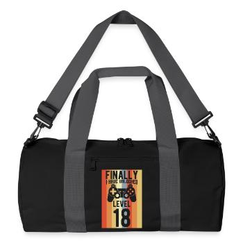 Level 18 Unlocked - Recycled Duffel Bag - black/graphite grey - Front