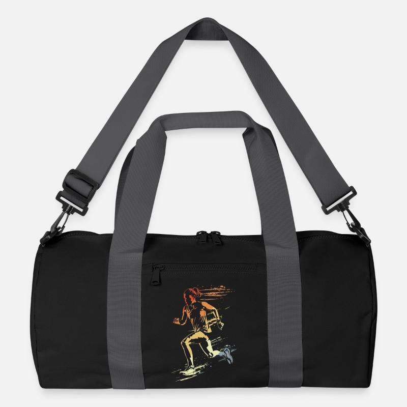 Läuferin Retro-Stil Recycelte Duffel Bag