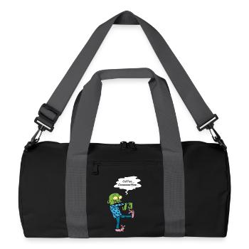 Need a coffee - Recycled Duffel Bag - black/graphite grey - Front