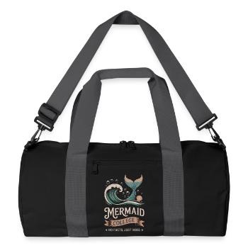 Mermaid College - No facts just vibes - Recycelte Duffel Bag - Schwarz/Graphitgrau - Vorne