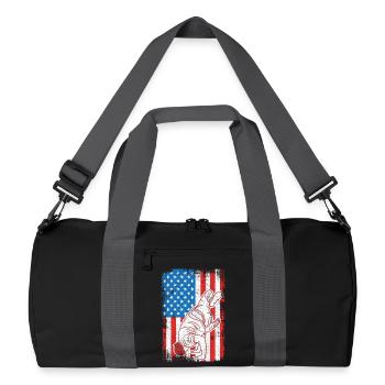 4th of July USA Breakdance - Recycled Duffel Bag - black/graphite grey - Front