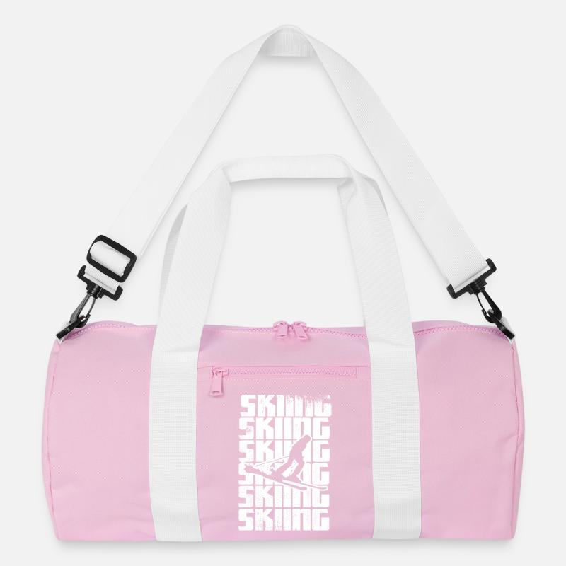 Lustiger Skifahrer Recycelte Duffel Bag