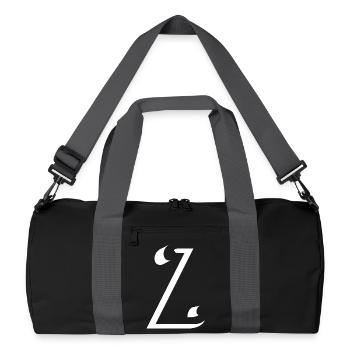 Letter Z, Name, der Buchstabe Z - Recycelte Duffel Bag - Schwarz/Graphitgrau - Vorne