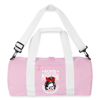 Drôle de Football Football Fan Cadeau - Sac de sport recyclé - rose/blanc - Devant