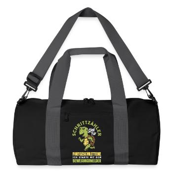 Podomètre? J’utilise le détecteur de mouvement - Sac de sport recyclé - noir/gris graphite - Devant