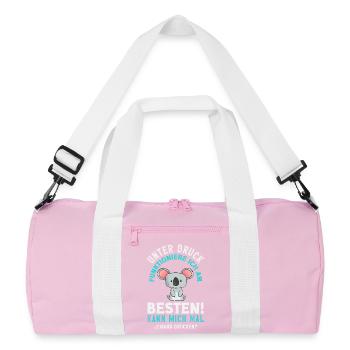 I function best under pressure - Recycled Duffel Bag - pink/white - Front
