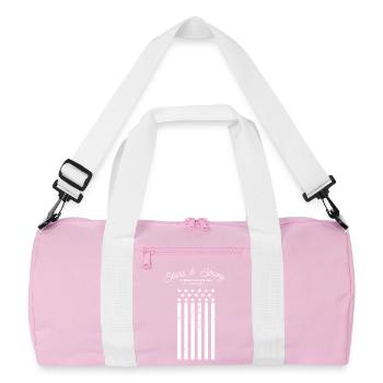 Stars and Strings - Recycled Duffel Bag - pink/white - Front