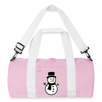 bonhomme de neige - Sac de sport recyclé - rose/blanc - Devant