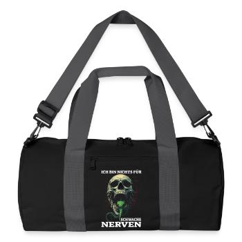 I'm not for the faint of heart - Recycled Duffel Bag - black/graphite grey - Front