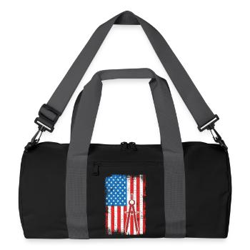 Architecte patriotique américain - Sac de sport recyclé - noir/gris graphite - Devant