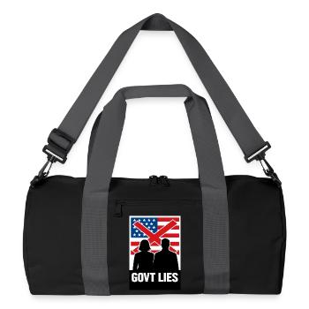 Govt Lies - Recycled Duffel Bag - black/graphite grey - Front