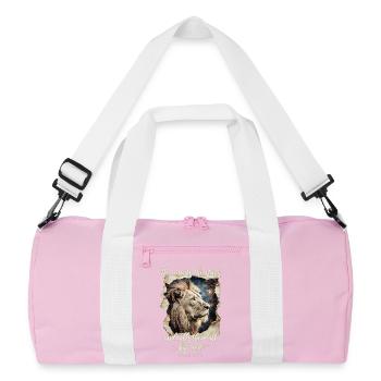 Leo Verset biblique chrétien - Sac de sport recyclé - rose/blanc - Devant