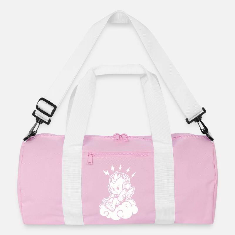 Punk Engel – Cherub mit Kopfhörern Recycelte Duffel Bag
