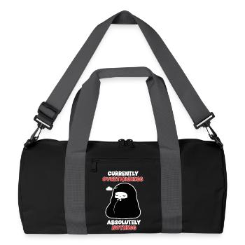 Overthinking Nothing Manga Chibi Humor - Recycled Duffel Bag - black/graphite grey - Front